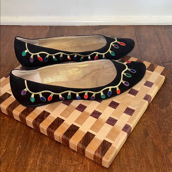 J Renee Black Flats with Christmas Lights Accent - Picture 4 of 8